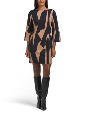 LONDON TIMES Boat Neck Mini Sheath Dress